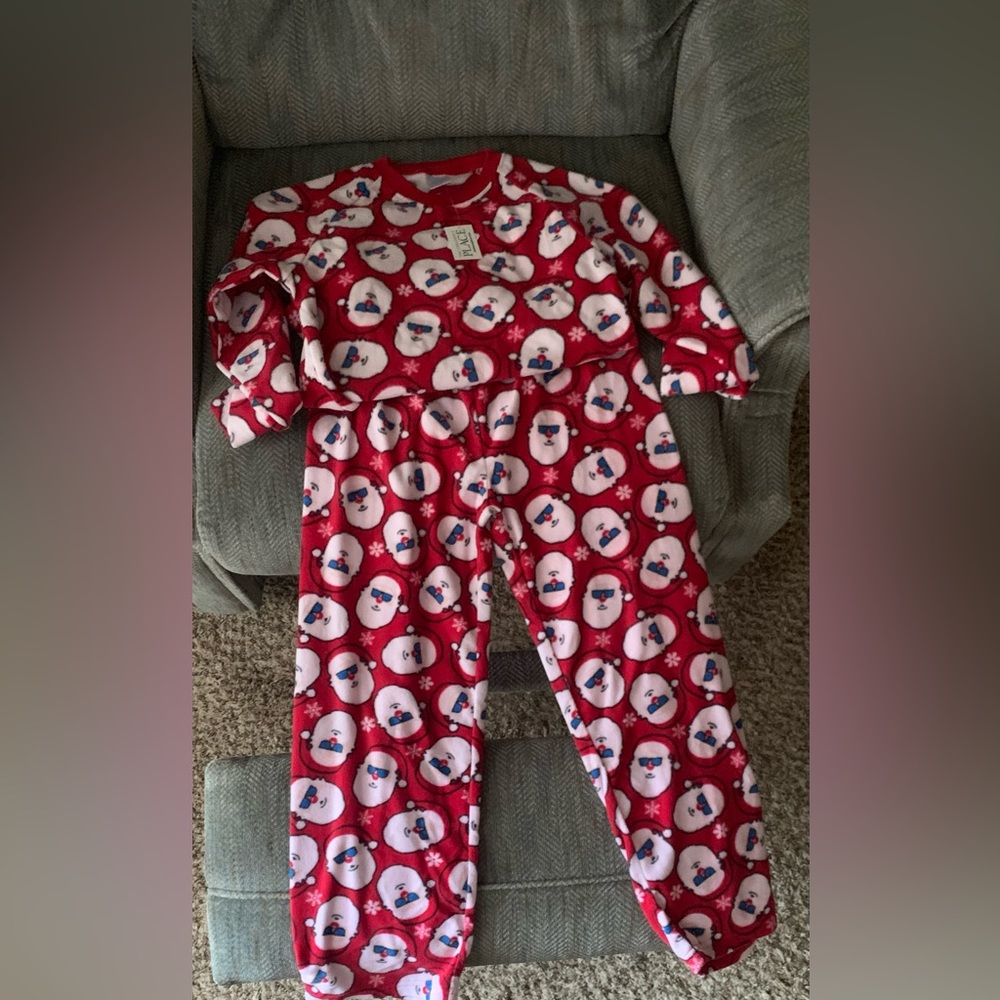 Fleece 2 piece Santa pajamas